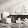 Modern single sofa 3d model