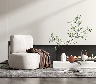 Modern single sofa 3d model