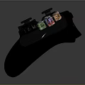 Ergonomic Black Game Controller With Colorful Buttons For Electronic Gaming