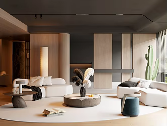 modern living room 3d model