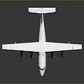 Space and Aerospace White Transport Aircraft With Multiple Engines Wing Structure For Rocket Missions 3d model
