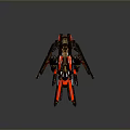Futuristic Mechanical Spider Featuring Black Red Gold Color And Sharp Mechanical Legs
