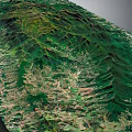 Scenic Green Mountainous Landscape With Undulating Topography Lush Vegetation And Terraced Fields