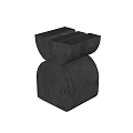Modern Black Textured Side Table With Stylish Unique Geometric Design 3d model