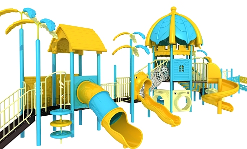 Modern amusement equipment slide children's toys amusement facilities 3d model