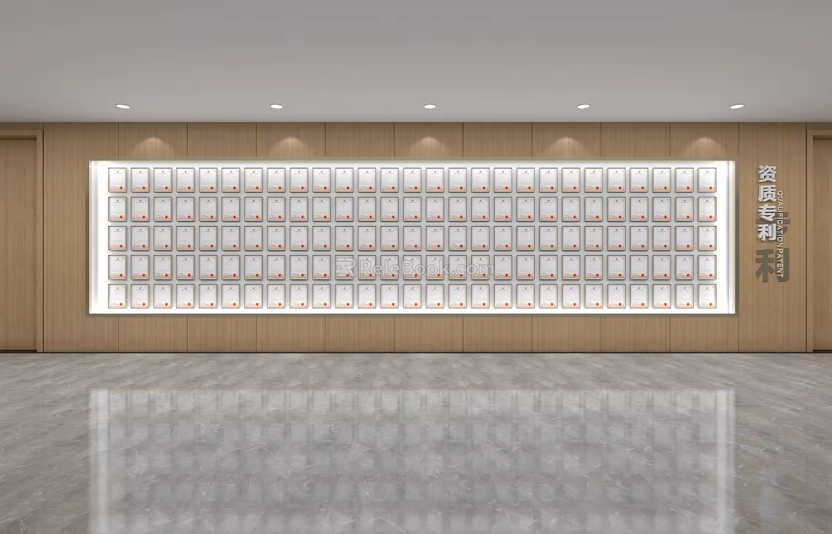 Modern Wall of Honor 3d model