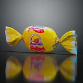 Lovepop Strawberry Flavor Lollipop In Yellow Wrapper Sweet Tasty Candy Treat