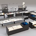 Museum Exhibition Showcases With Various Glass Display Cases And Artifact Exhibits