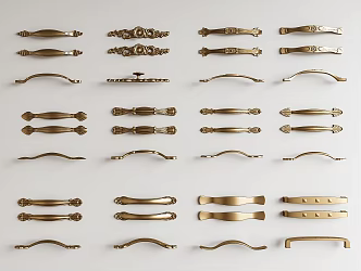 French Middle Ancient Handle Cabinet Door Handle Cabinet Door Handle Door Handle Door Handle Door Handle Drawer Handle 3d model