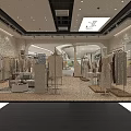 Elegant Minimalist Ladies Clothing Store Interior With Neat Apparel Displays And Comfortable Shopping Atmosphere