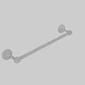 Silver Metal Bathroom Towel Rack With Modern Wall Mounted Design For Towels