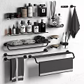 Bathroom Toiletries Organizer with Shelves Towels Soap Dishes and Toothbrush Holder