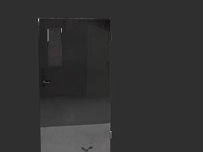 Modern Metal Entrance Door With Sleek Design And Secure Lock System 3d model