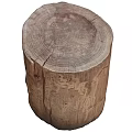 Natural Stone Wood Stumps With Rustic Texture For Home Decor Pieces 3d model
