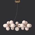 Modern Chandelier Designs Showcasing Spherical And Geometric Shapes With Gold Metal Frames