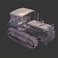 Modern forklift earth-shoveling truck earth-digging truck excavator 3d model