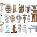 Sightseeing Tower Watchtower Viewing Platform Bird Watching Platform Tower Landscape Tower Watchtower Landscape Construction 3d model