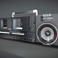 Retro radio cassette recorder 3d model