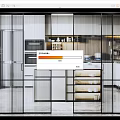 Modern Kitchen Interior With Glass Sliding Doors White Cabinets And Open Design