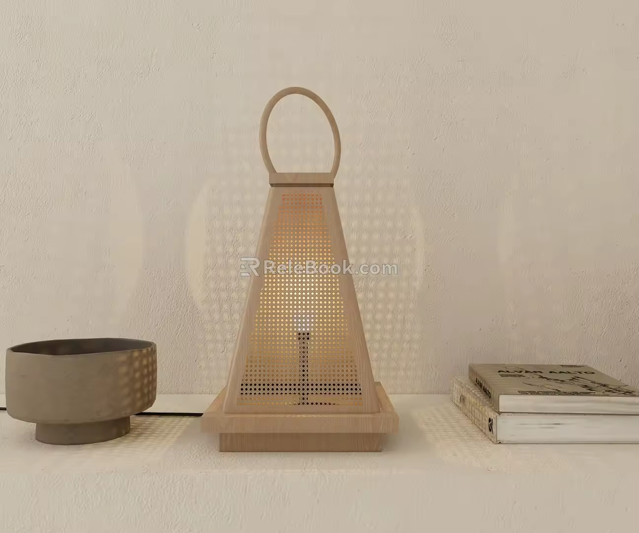 Modern Table Lamp Rattan Table Lamp Landscape Lamp 3d model