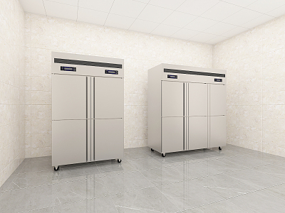 Modern refrigerator four-door refrigerator six-door refrigerator 3d model