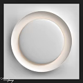 Wall Mounted Circular Mirror With Light Colored Frame Modern Decor Design