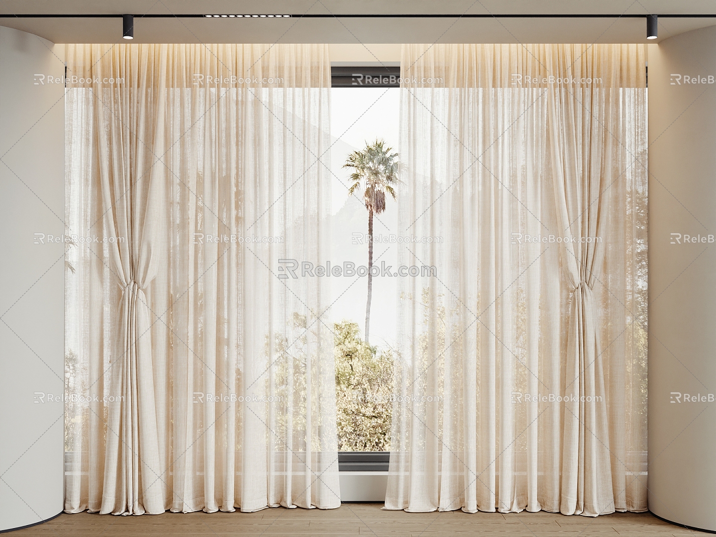 Curtain Window Screen 3d model