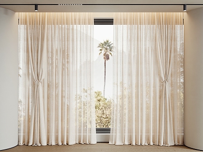 Curtain Window Screen 3d model