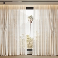 Curtain Window Screen 3d model