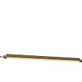 Modern Linear Pendant Light With Sleek Metal Frame And Warm Illumination
