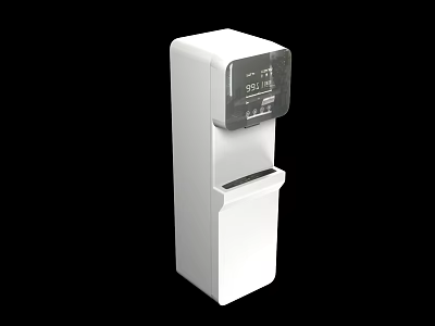 White Standing Electric Water Dispenser With Digital Display For Modern Kitchen 3d model