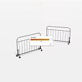 Portable Metal Safety Railings With Stable Base For Event Crowd Control
