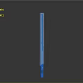 Blue Lightsaber With Glowing Blade And Metallic Hilt On Dark Background