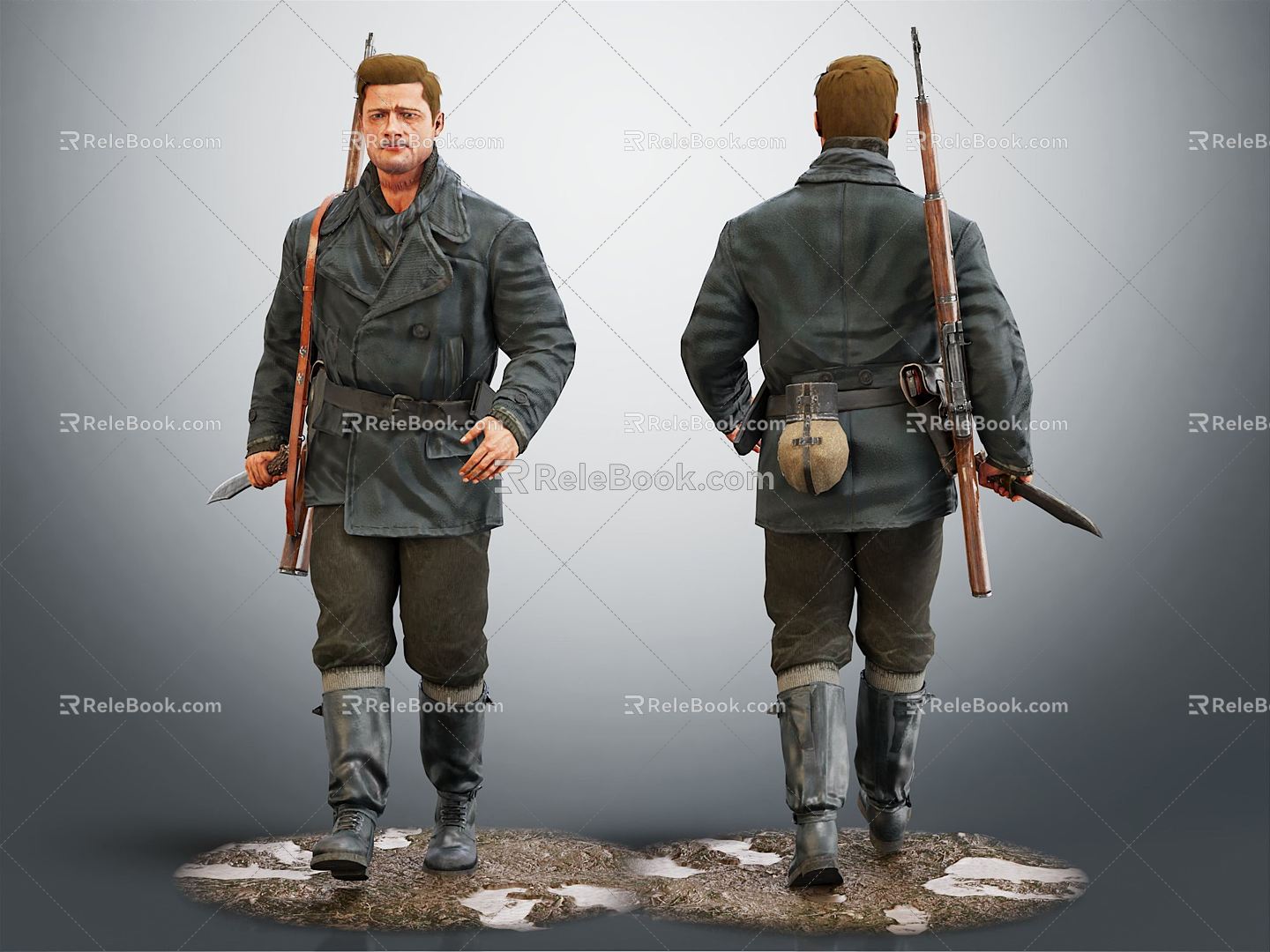 Modern man hunter hunter 3d model