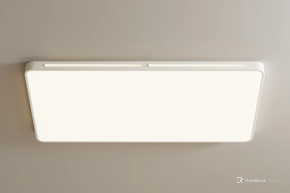 Modern Slim White LED Flush Mount Ceiling Light for Home Interior 3d model 