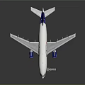 AirZeroG Modern Commercial Airliner With White Body Blue Tail And Engines