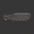 Military Tracked Utility Vehicle With Open Cargo Bay And Heavy Duty Treads