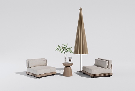 Modern Minotti outdoor sofa 3d model