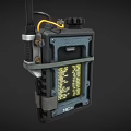 Tactical Weapon Control Unit Featuring NRK2 MC2 Antenna and Yellow Text Display Screen 3d model