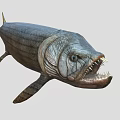 Prehistoric Aquatic Animal With Fierce Appearance Sharp Teeth And Streamlined Body