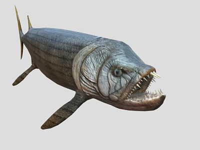 Prehistoric Aquatic Animal With Fierce Appearance Sharp Teeth And Streamlined Body 3d model