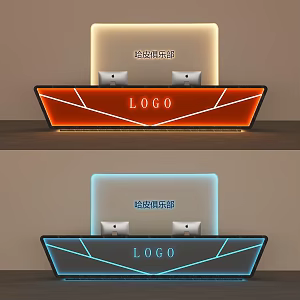 Industrial wind front desk 3d model