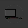 Gaming Laptop with RGB Backlit Keyboard Mouse and Mouse Pad Setup