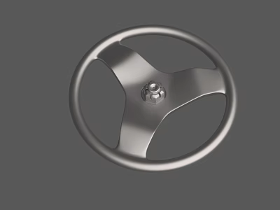 Industrial Stainless Steel Circular Mechanical Component With Central Bolt Structure 3d model