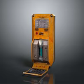 Industrial Control Panel Equipment With Yellow Housing And Metal Switches