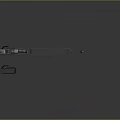 Futuristic Sci Fi Weapon With Metallic Structure Advanced Design And Blue Accents