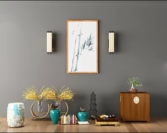 New Chinese-style Ornaments Combination Decorations 3d model