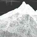 Modern Tensile Membrane Architecture Design With Snow Covered Mountain Peak View