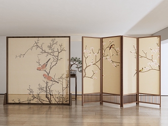 New Chinese Style Screen Partition 3d model