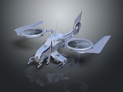 modern aircraft spacecraft 3d model